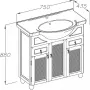 Фото Тумба Opadiris Тибет 75 00-00002838 слоновая кость с решеткой