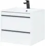 Фото Тумба с раковиной Aquanet Lino 60 белый матовый (00253901+00270160)