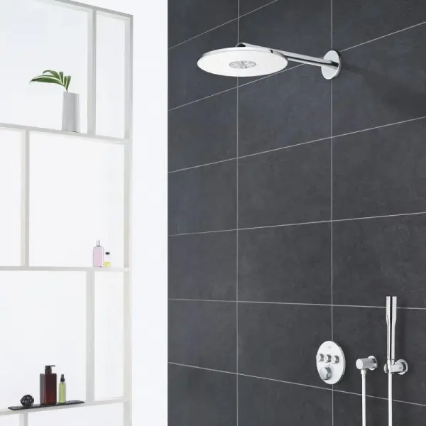 Фото 26475LS0 Rainshower 310 SmartActive Верхний душ с душевым кронштейном 430 мм, 2 режима струи, белая