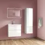 Фото Комплект тумба Azario Velluto 70 700х450х660 подвесная, с раковиной Slim 70, белый матовый (CS00088602)