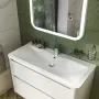 Фото Тумба с раковиной STWORKI Монтре 100 белая