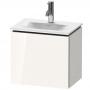 Фото Duravit L-Cube Тумба подвесная под раковину # 073345, 1 дверца, петли слева, 400x440x311мм, цвет White High Gloss