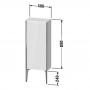 Фото Duravit XViu Шкаф подвесной 40x24x89см, с 1 дверью, 2 стеклянными полками (петли слева), цвет: белый глянцевый/champagne matt