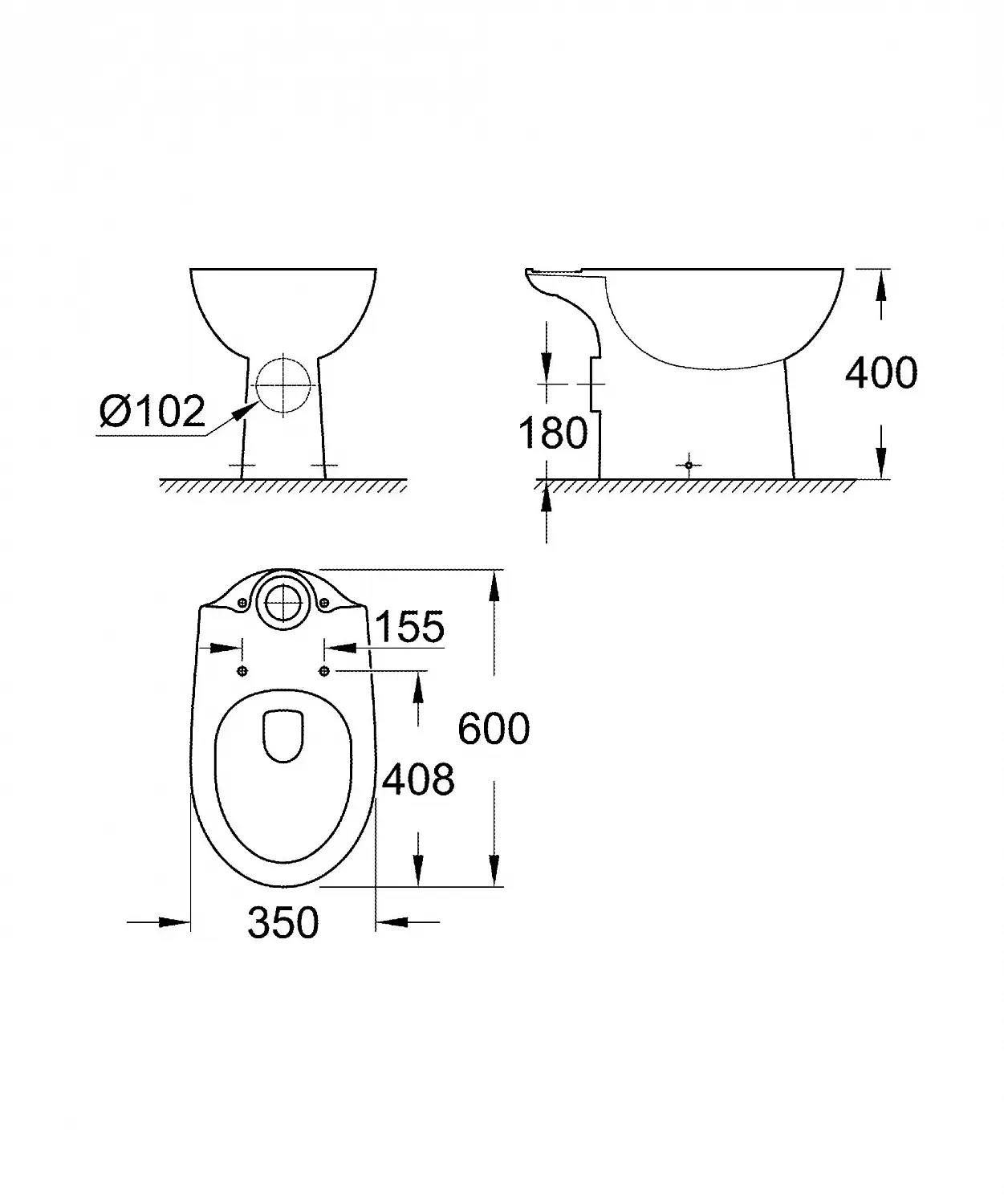 Фото Унитаз-компакт Grohe BauCeramic 39428000+39436000+39493000