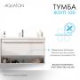 Фото Тумба под раковину AQUATON Хоуп 100, подвесная, 1 ящик, белый матовый (1A287401HP2B0)