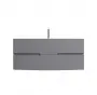 Фото Тумба под раковину Nona Jacob Delafon EB1890RU-442 с интегрированными ручками, глянцевый серый антрацит, 120 см, 2 ящика