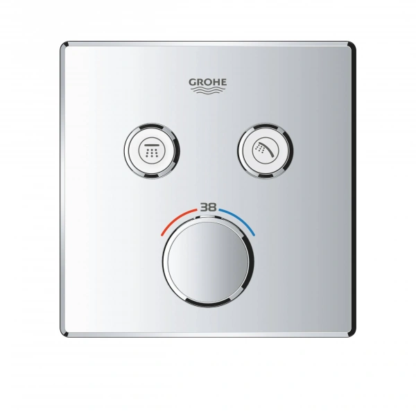 Фото 29124000 Grohtherm SmartControl Внешняя часть термостатического смесителя на 2 выхода, хром