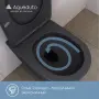 Фото Aqueduto CONE Tornado Унитаз подвесной 525*360 безободковый, Tornado, сиденье с микролифтом, черный матовый