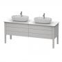 Фото Duravit Luv База напольная, 743x1788x570, 2 выдв.ящика, цвет скандинавско белый шелковисто-матовый