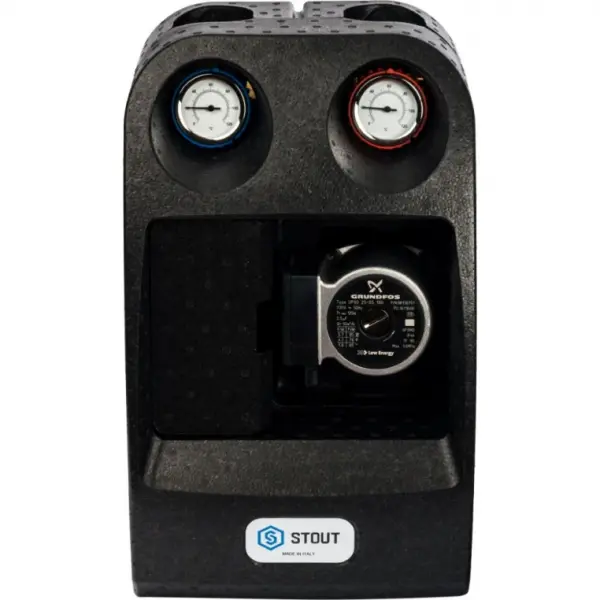 Фото STOUT Насосная группа с 3‑х ходовым приводным смесителем 1″ с насосом UPSO 25‑65, 29 kW [DT10 °C] (SDG-0007-002502)