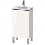 Фото Duravit L-Cube Тумба напольная под раковину # 073345, 1 стеклянная полка, 1 дверца, петли справа, 704x440x311мм, цвет White High Gloss