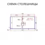 Фото Столешница La Fenice Granite Black Olive Light Lappato 100 см Черная