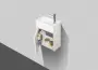 Фото Тумба с раковиной BelBagno Pietra Mini 40 L bianco lucido (PIETRA MINI-400-1A-SO-BL-L+BB-400-PM-LVB)