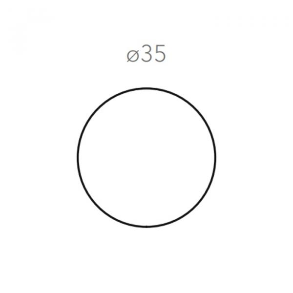 Фото ADJ Круглый плейсмат, D35 см., цвет: белый/панна котта