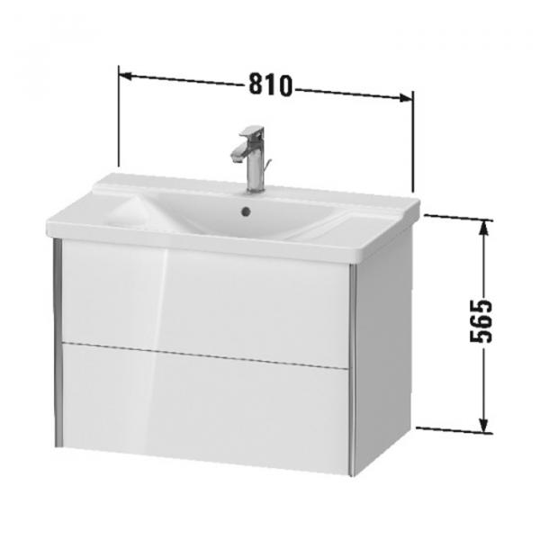 Фото Duravit P3 Comforts Раковина  для мебели, с перел., с 1 отв. под смес., вкл. заглушку для перелива, хром, 850x500мм, Цвет: Белый