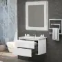 Фото Тумба с раковиной Opadiris Луиджи 70 белая (00-00000541+050200-u-01)