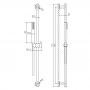 Фото Newform X-Steel 316 Душевой гарнитур: штанга, ручной душ, шланг 150 см, цвет: PVD brushed gold