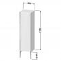 Фото Duravit XViu Шкаф подвесной 40x36x133см, с 1 дверью, 3 стеклянными полками (петли справа), цвет: белый глянцевый/champagne matt