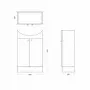 Фото Тумба Sanita Luxe Аттика 50 2 створки ATKSACW50013F1 белая