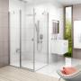 Фото Душевая дверь Ravak Chrome CRV2-100, профиль белый, стекло прозрачное