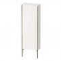 Фото Duravit XViu Шкаф подвесной 50x24x133см, с 1 дверью, 3 стеклянными полками (петли слева), цвет: белый глянцевый/champagne matt
