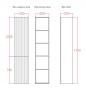 Фото TW Shape подвесной пенал 170х32х35см, 2 двери петли справа, 3 стеклянные полочки, 1 несъемная, цвет: серый матовый RAL7016