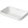 Фото Duravit Happy D.2 Plus Раковина 600х400мм, без перелива,с выпуском с керамической крышкой цвет: белый