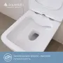 Фото Aqueduto ESTETA Унитаз подвесной 520*370 безободковый, сиденье с микролифтом, белый матовый