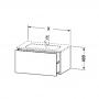 Фото Duravit XSquare База под раковину 1010х478х400 мм, с 1 выдв ящик, Цвет черный глянц (для 233610)