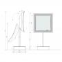 Фото Decor Walther BS 83 Touch Косметическое зеркало 23x21xh41.5см, настольное, увел. 5x, сенсорный вкл., подсветка LED, цвет: хром