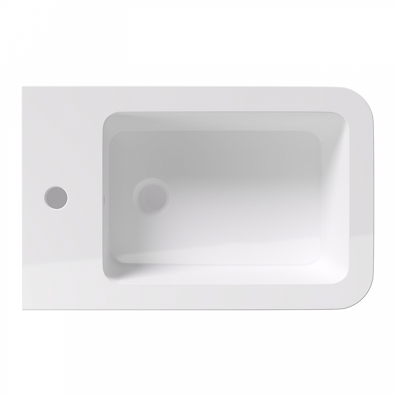 Фото Alice Hide Square Биде подвесное 550*350, белый глянцевый