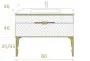 Фото Тумба для раковины Angelo Bagno Fuoco 80 см капучино-золото (FUO80KG)