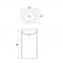 Фото Dea Design Pedestal Basin Раковина 50х40х90см., напольная, без отв., Solid Surface, цвет: White №18