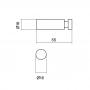 Фото QuadroDesign Крючок, подвесной, цвет: Brushed Stainless Steel