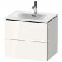 Фото Duravit L-Cube Тумба подвесная под раковину # 234463, 2 ящика, 550x620x481мм, цвет White High Gloss