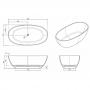 Фото Knief Oval Shape Ванна отдельностоящая из полимерного материала 180х93x56 см, цвет Rubin # 040