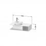Фото Duravit D-Neo Тумбочка подвесная компакт, 260x1000x480 мм, 1 открытое отделение на правой стороне, цвет: Black Oak