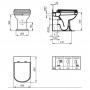 Фото Ideal Standard Calla Унитаз приставной 54.5х36.5см., с сиденьем, цвет: белый