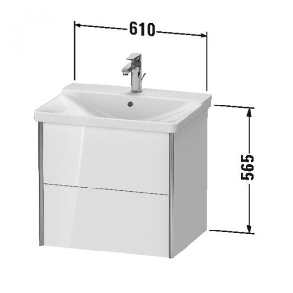 Фото Duravit P3 Comforts Раковина  для мебели, с перел., с 1 отв. под смес., вкл. заглушку для перелива, хром, 650x500мм, Цвет: Белый