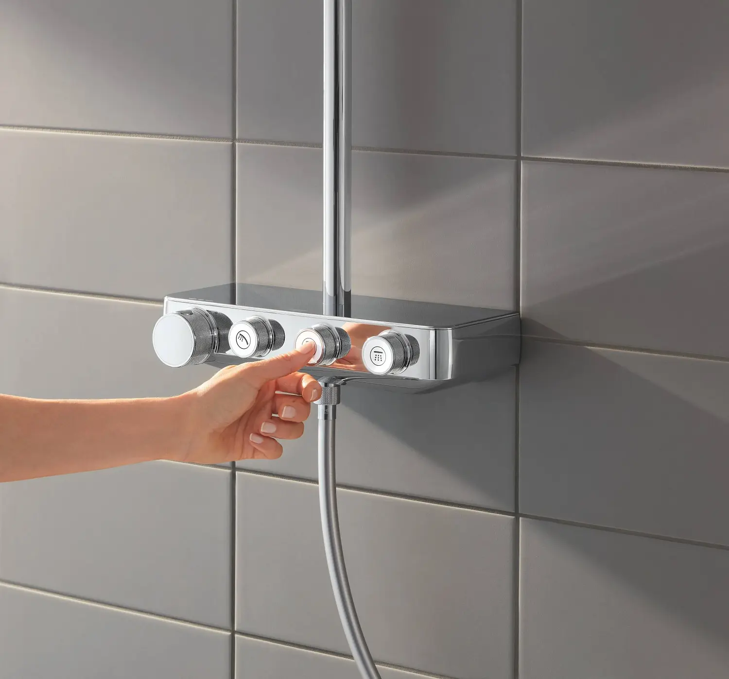 Фото 26508000 Euphoria SmartControl 310 DUO Cube Душевая система с термостатом, хром