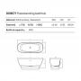 Фото DEA DESIGN Edge Ванна отдельностоящая 170x72xh56 см, материал: Solid Surface искуственный камень, цвет: Black №16