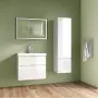 Фото Комплект тумба Azario Velluto 70 700х450х660 подвесная, с раковиной Slim 70, белый матовый (CS00088602)
