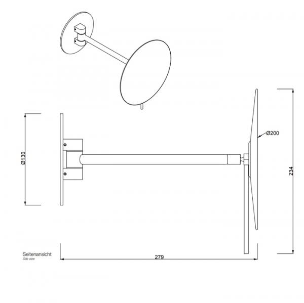 Фото Decor Walther Round SPT 72 Косметическое зеркало 22.4см, подвесное, увел. 5x, цвет: матовый белый