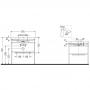 Фото Duravit Happy D.2 Plus Консоль напольная с умывальником 975х490х850 мм, с 1 отв под смесит, 1 ящик, выпуск и сифон в комплекте, цвет белый глянцевый
