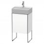 Фото Duravit XSquare База под раковину 434х340х739 мм, с ножками встр. с регул.по выс. 1 стек полка, 1 дверца правая , Цвет белый матовый(для 073245)