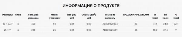 Фото Наконечник шланга (Штуцер) пластиковый AlcaPipe PPR 25x 1" (AB280025001)