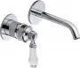Фото Смеситель для раковины скрытого монтажа Migliore Ermitage Mini 28585 на 2 отверстия белый/хром