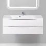 Фото Тумба с раковиной BelBagno Marino 120 bianco lucido (MARINO-1200-2C-SO-BL-P+BB1200/450-LV-MR-PR)