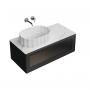 Фото Kerama Marazzi IC.100.1\BLK Тумба Iconico/Иконико подвесная 100 с рифленым стеклом, 1 ящик, черная