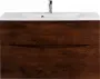 Фото Тумба с раковиной BelBagno Marino H100 rovere moro (MARINO-H60-1000-2C-SO-RW-P+BB1000/445-LV-MR-PR)